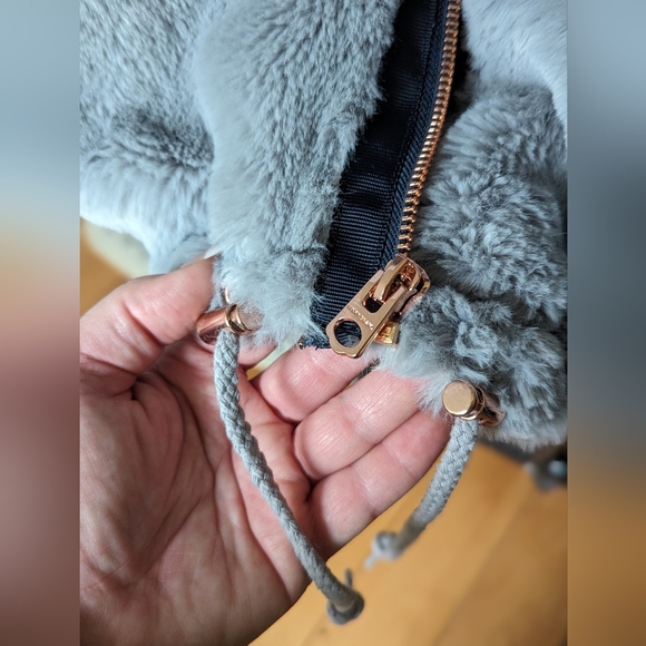 Lucky Brand Grey Faux Fur Jacket - Picture 3 of 6